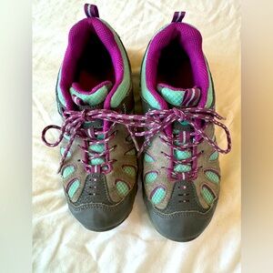 Merrell Girls Select Dry Select Grip Hiking Trail Shoes Violet, Navy & Aqua